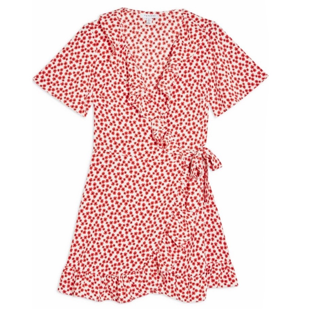Topshop cute floral wrap dress